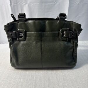 Tignanello Dark Green Pebbled Leather Bag